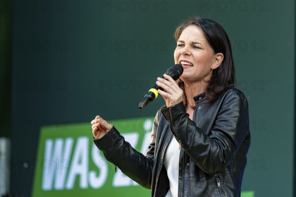 Annalena Bärbock, Foreign Minister of Germany, speaks at the closing of the Bündnis 90/Die Grünen
