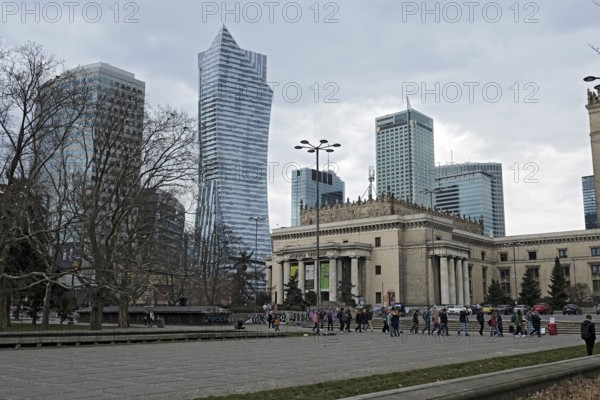 Zlota 44 tower block, Hotel Intercontinental, Emilii Plater, business district, Palace of Culture,