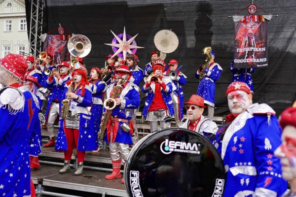 Musicians from the Guggenmusik FRUMPTARN GUGGENBA Barnsley, England, 39th INTERNATIONAL