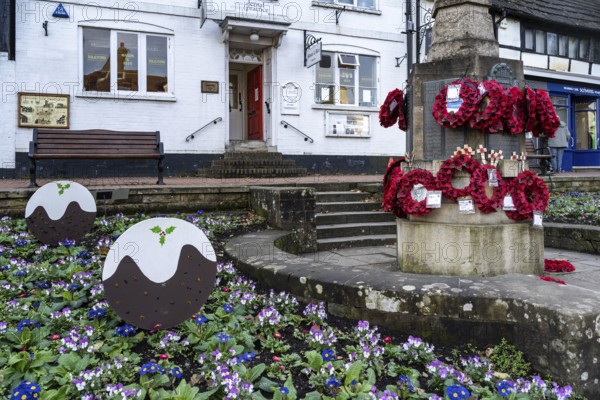 EAST GRINSTEAD, WEST SUSSEX, UK - DECEMBER 9: Christmas decoratons in East Grinstead, West Sussex