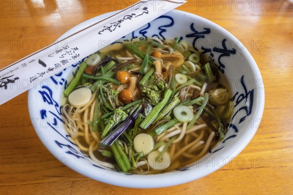 Kyoto Japan. Traditional soba soup