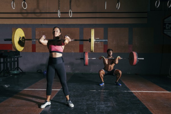 Man woman bodybuilding