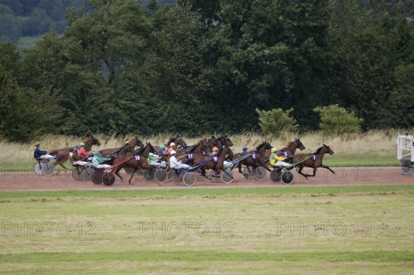 Horse Racing, French Trotter, Racecourse of Lisieux in Normandy