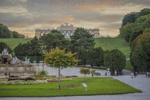 Gloriette on the hill of Schönbrunn Palace, Vienna, Austria, Europe