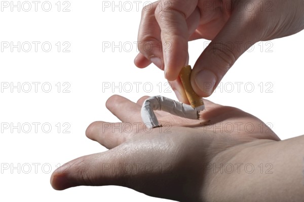 Tobacco smoke addiction, unhealthy lifestyle. Stop smoking, quit smoking or no smoking cigarettes.