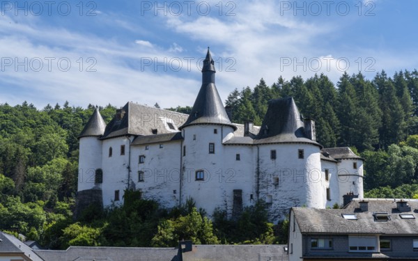 Clervaux, Luxembourg - 4 June, 2022: view of the picturesque and historic city center of Clervaux