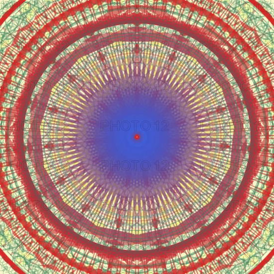 Esoteric spiritual energy images. Abstract coloured mandala