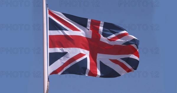 English Flag Waving in the Wind