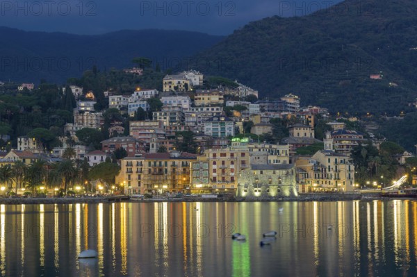 View over the ligurian village of Rapallo, Italy, Europe
