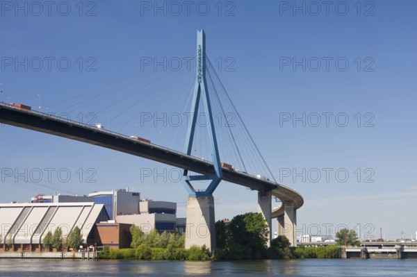Koehlbrand Bridge over the Elbe, Hamburg, Köhlbrand Bridge, Germany, Europe