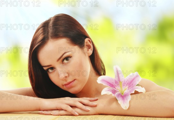 Beautiful young woman during spa treatment