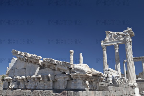 Temple of Trajan, Bergama, Izmir, Turkey, Asia