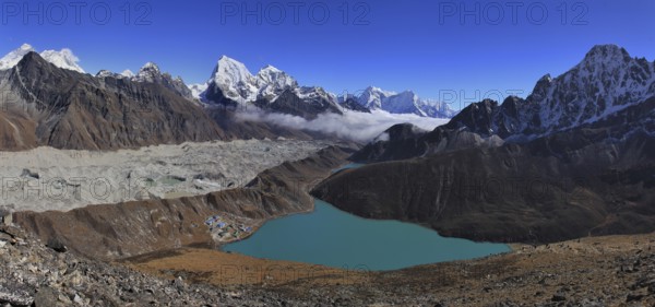 Beautiful autumn day in the Gokyo valley, Nepal, Asia