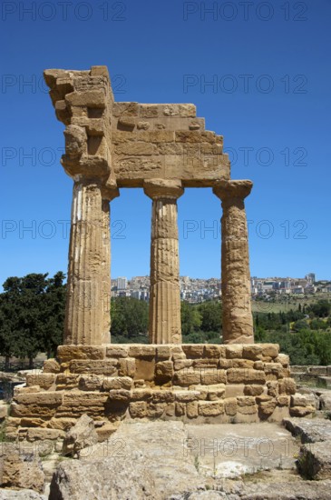 Temple of the Dioscuri, Valley of the Temples, Agrigento, Sicily, Italy, Europe