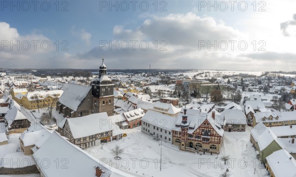 City of Harzgerode Winter Impressions Aerial Photographs