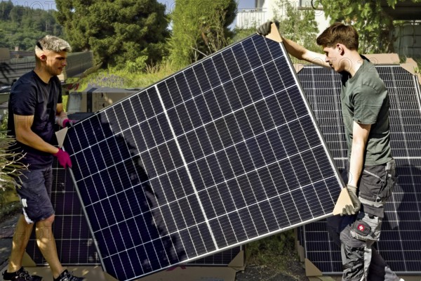 Assembly of photovoltaic. Photovoltaic module PV system Solar module Solar panel Solar system Solar