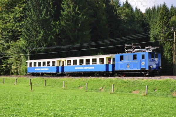 Zugspitzbahn, rack railway, nostalgia train, valley line, Zugspitzland, Loisachtal, Zugspitzland,