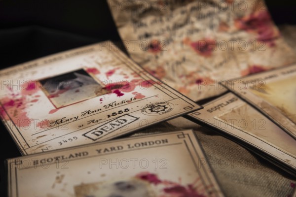 Jack the Ripper victims, London Scotland Yard, 1888. The killer murdered 12 women. Pictures with