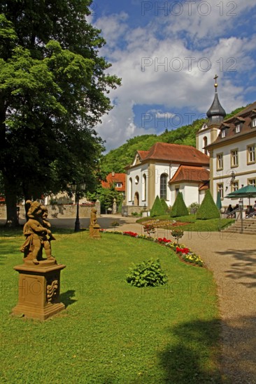Spa garden, Schlosshotel, Bad Neustadt an der Saale, District of Rhön-Grabfeld, Lower Franconia,