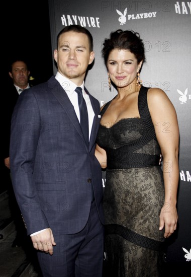 Gina Carano and Channing Tatum at the Los Angeles premiere of 'Haywire' held at the DGA Theater in