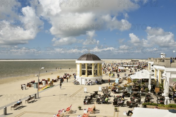 Music pavilion on the Wandelbahn on the beach, Borkum, East Frisian Island, East Frisia, Lower