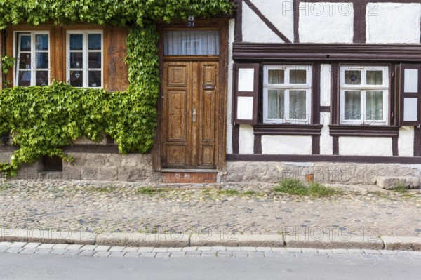 Historical old town of Quedlinburg half-timbered houses
