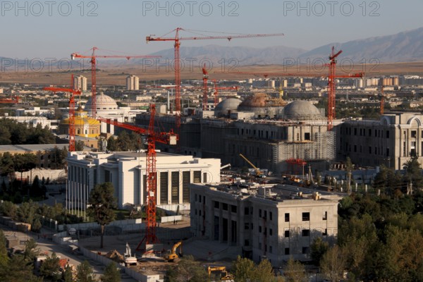Construction site in the centre of Ashgabat Turkmenistan