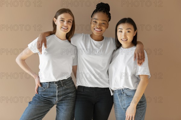 Happy women posing together