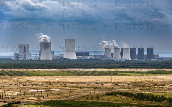 Lignite-fired power plant Boxberg of Lausitz Energie Kraftwerke AG (LEAG) in Lower Lusatia,