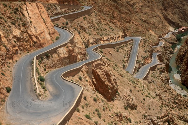 Pass Road in the Dades Valley, High Atlas Morocco