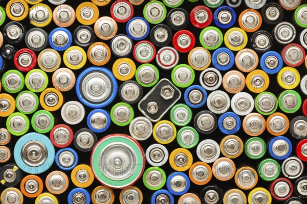 Top view battery pollution waste. Beautiful photo