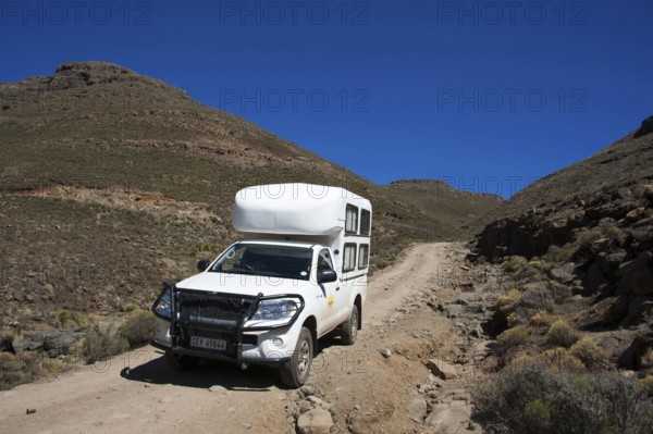 Four-wheel camper, off-road camper, Mokhotlong District, A14, Lesotho, Motorhome, Africa