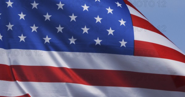 American Flag Waving in the Wind, Normandy
