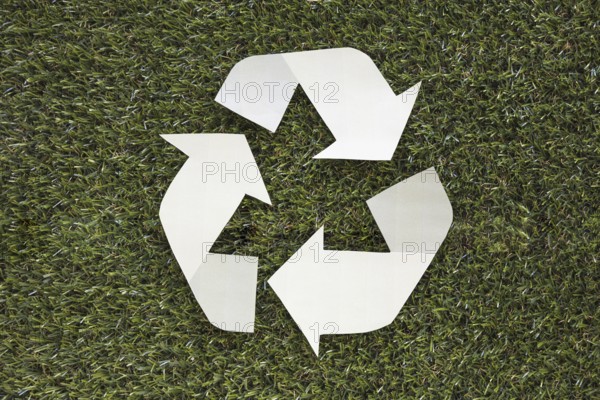 Recycle symbol grass. Resolution and high quality beautiful photo