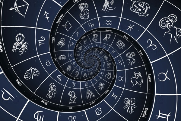Astrology and alchemy sign background illustration - blue