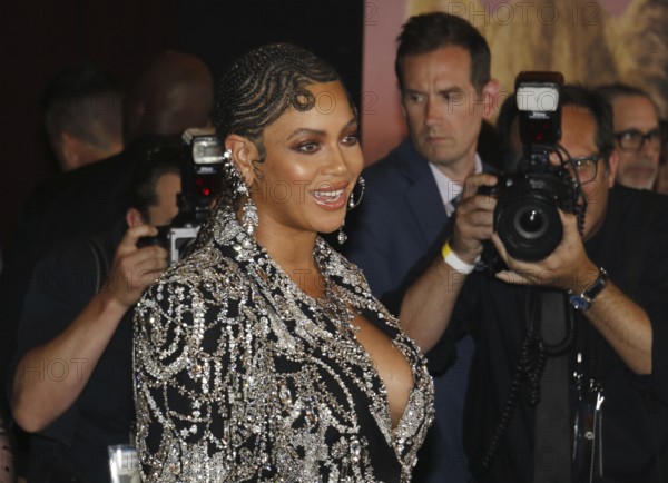 Beyonce at the World premiere of 'The Lion King' held at the Dolby Theatre in Hollywood, USA on
