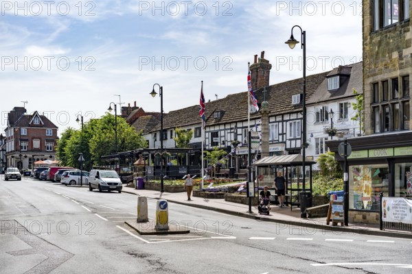 EAST GRINSTEAD, WEST SUSSEX, UK - JUNE 17 : View of the High Street in East Grinstead on June 17,