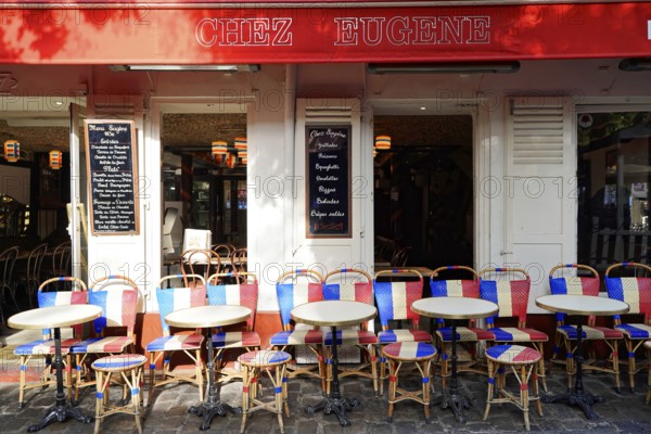 Cafe restaurant, Montmartre, Paris, France, Europe