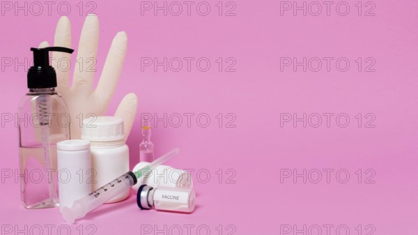 Covid concept with vaccine vial
