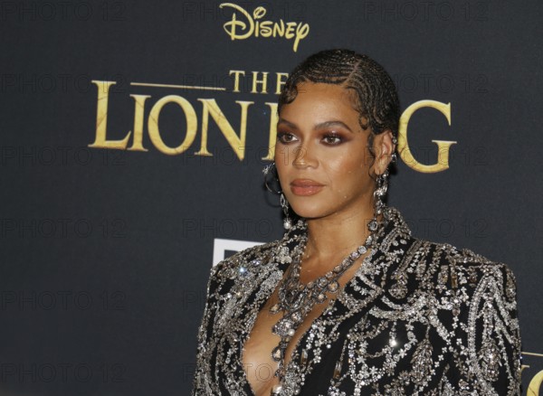 Beyonce at the World premiere of 'The Lion King' held at the Dolby Theatre in Hollywood, USA on