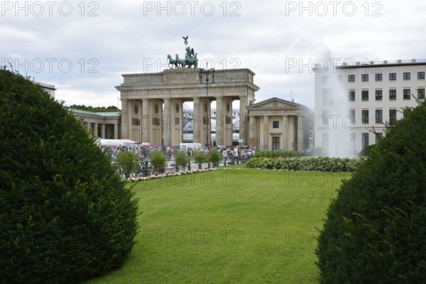 BERLIN, GERMANY, AUGUST 18:The famous Brandenburger Tor of Berlin, Germany on August 18, 2013.