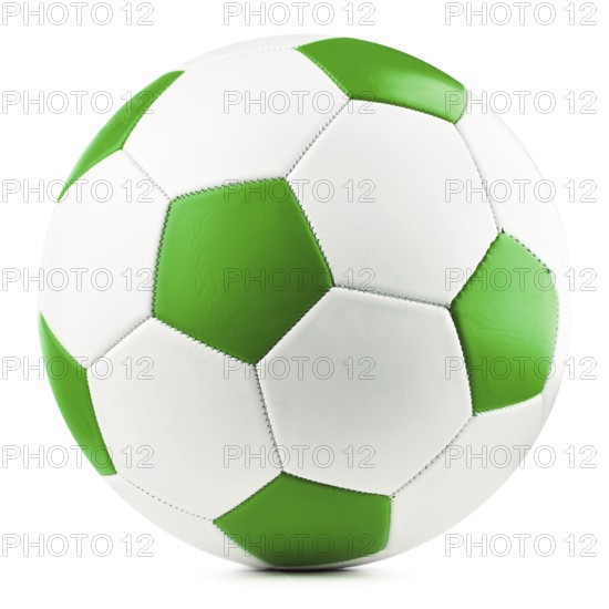 Leather soccer ball isolated on white background