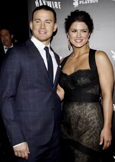 Gina Carano and Channing Tatum at the Los Angeles premiere of 'Haywire' held at the DGA Theater in