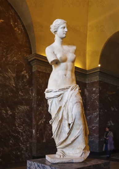 Venus de Milo, ancient Greek statue. Louvre Museum Paris France