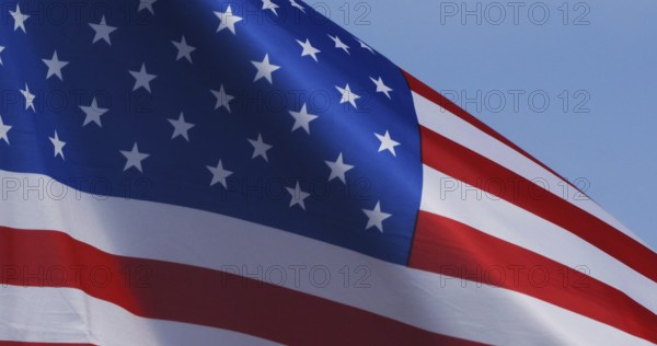 American Flag Waving in the Wind, Normandy