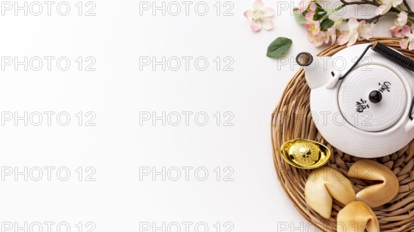 Fortune cookies teapot chinese new year