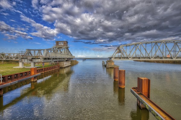 Historical railway bridge Meiningen bridge Darß Zingst