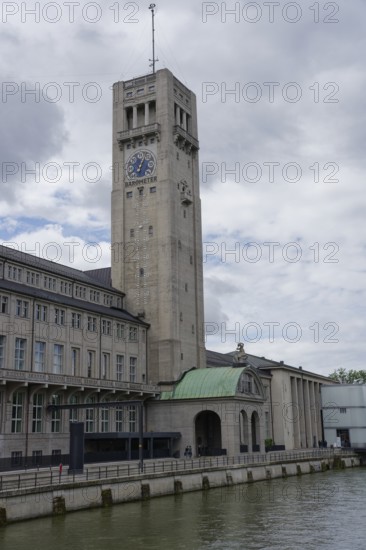 German Museum, Tower, Isar, River, Munich, Bavaria, Free State, Germany, Europe