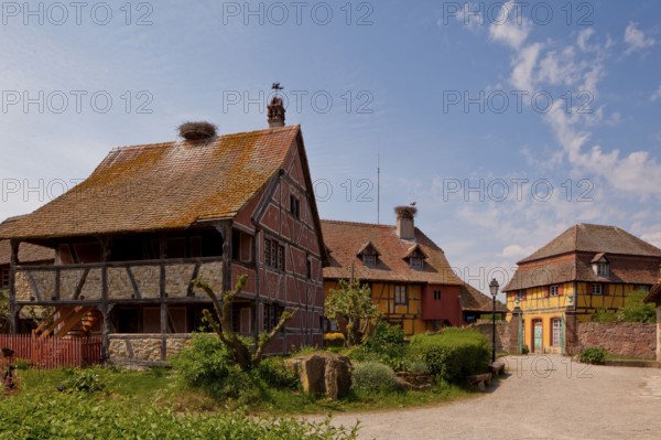 Historical building, Ecomusee, Ungersheim, Alsace, France, Europe