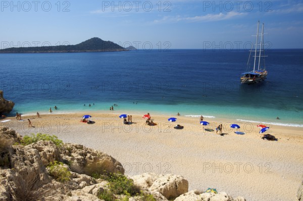 Kaputas Beach, Kalkan, Turkish Aegean Coast, Turkey, Asia